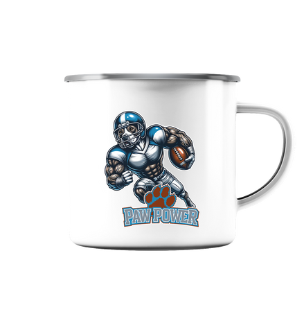 Paw Power - Emaille Tasse (Silber)