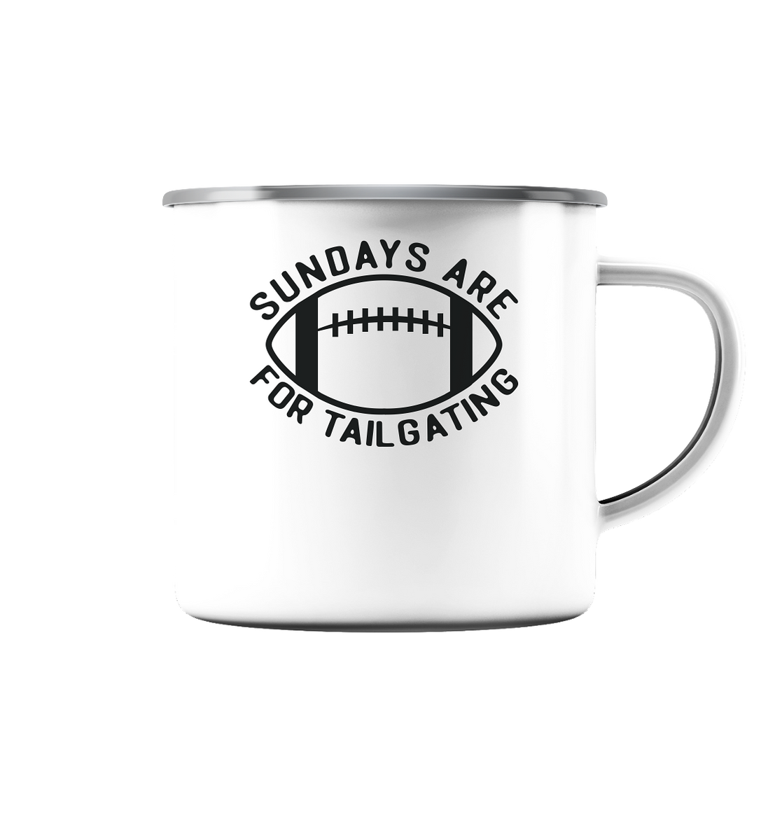 Sundays are for Tailgating  II - Emaille Tasse (Silber)