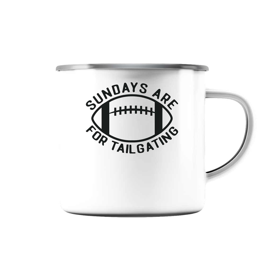 Sundays are for Tailgating  II - Emaille Tasse (Silber)