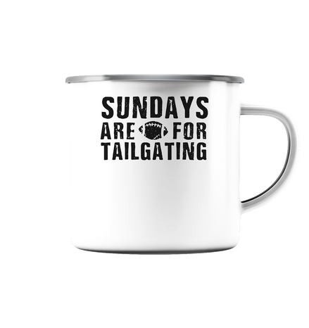 Sundays are for Tailgating  - Emaille Tasse (Silber)