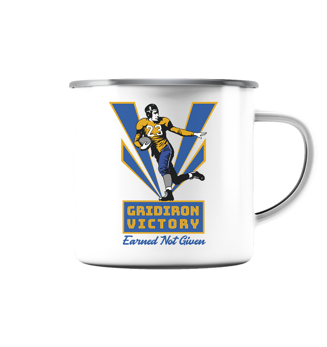 Gridiron Victory - Emaille Tasse (Silber)