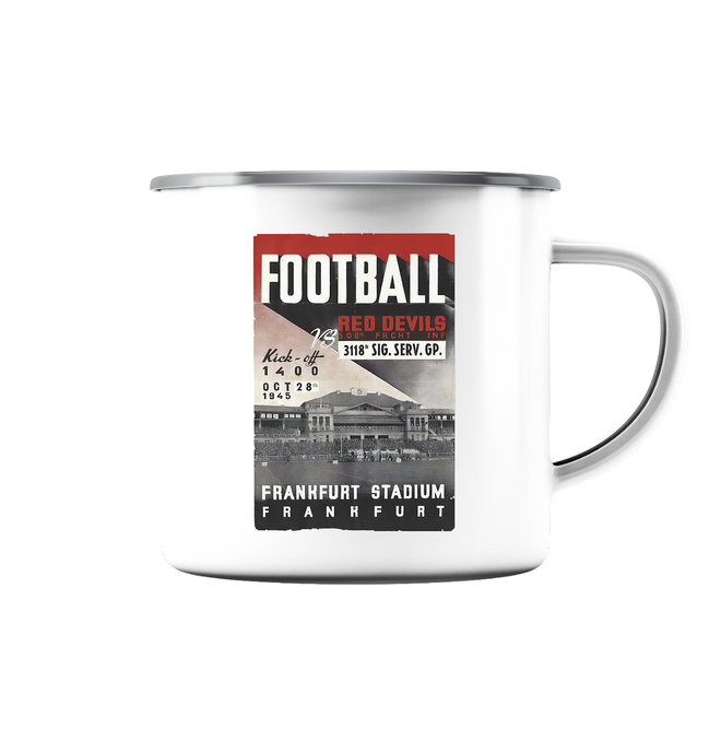 Frankfurt Football 1945 - Emaille Tasse (Silber)