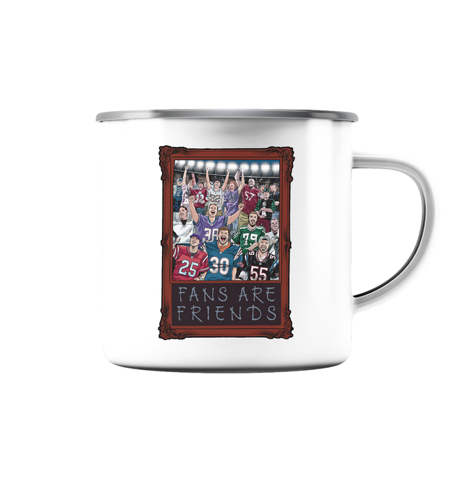 Fans are Friends - Enamel Mug (Silver)