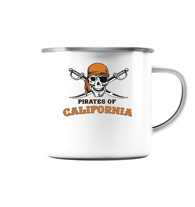 Pirates of California - Emaille Tasse (Silber)