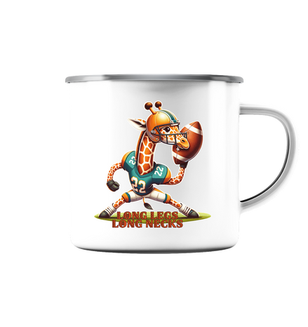Giraffe - Enamel Mug (Silver)