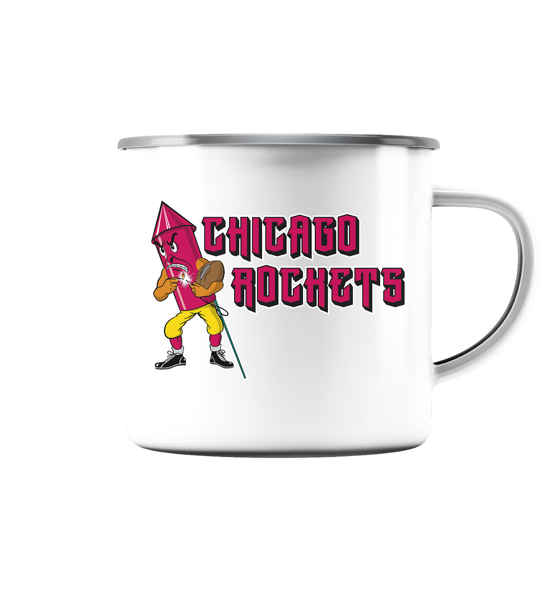 Chicago Rockets - Emaille Tasse (Silber)