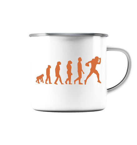 American Football Evolution - Emaille Tasse (Silber)