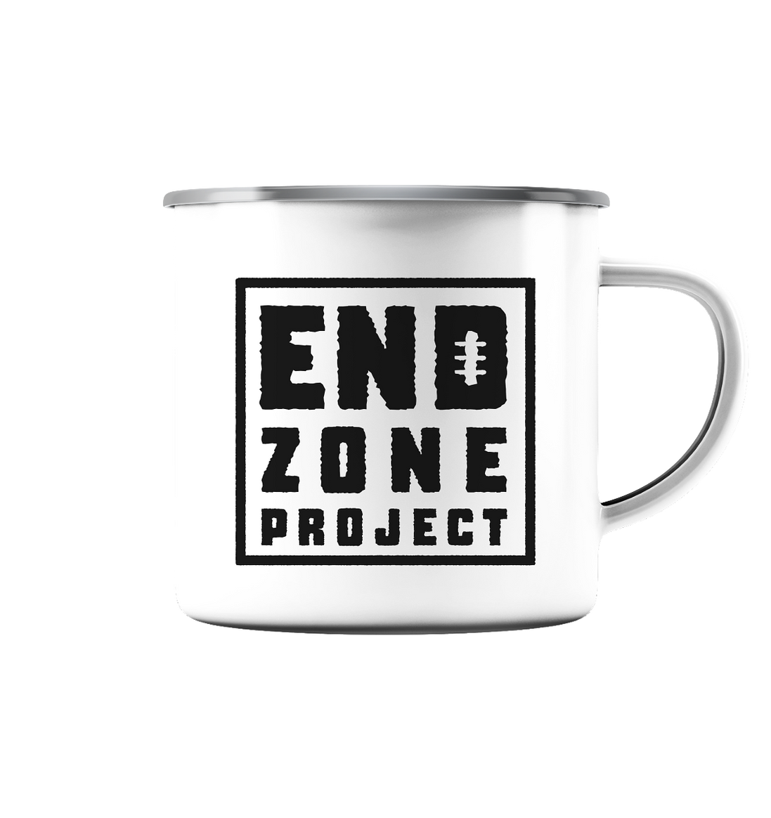 Endzone Project Quadrat - Enamel Mug (Silver)