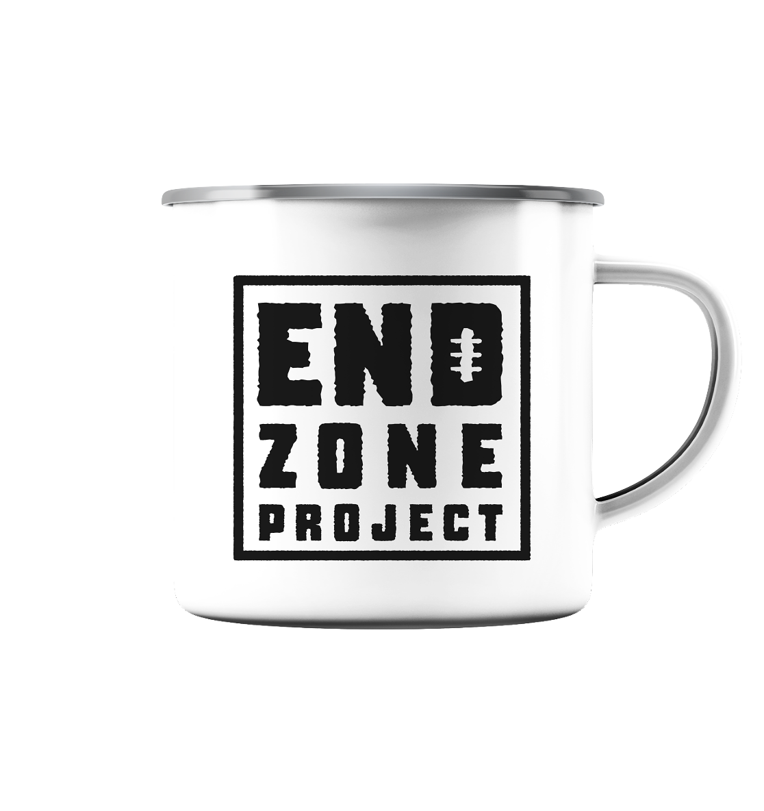 Endzone Project Quadrat - Enamel Mug (Silver)
