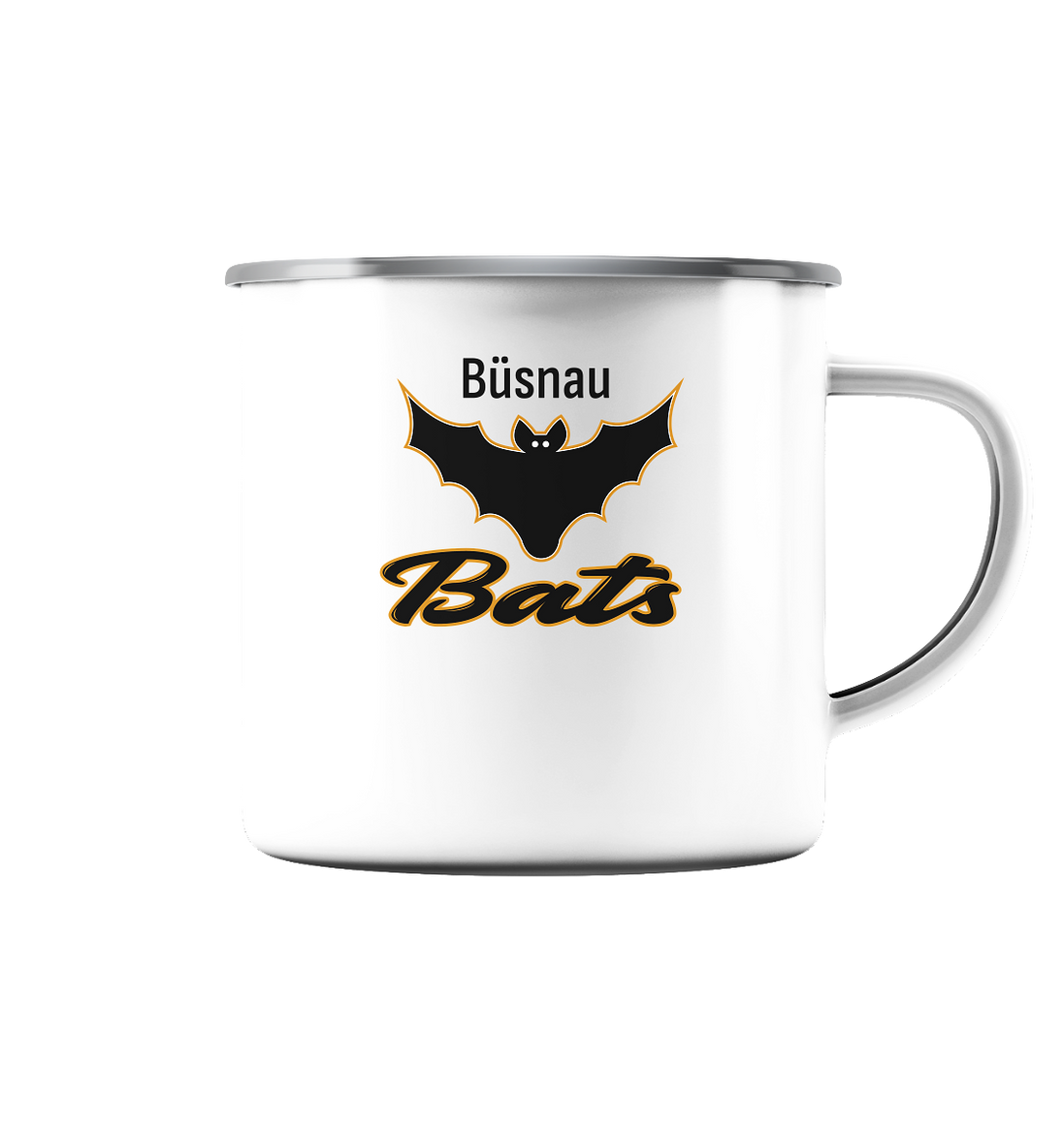 Büsnau Bats - Emaille Tasse (Silber)