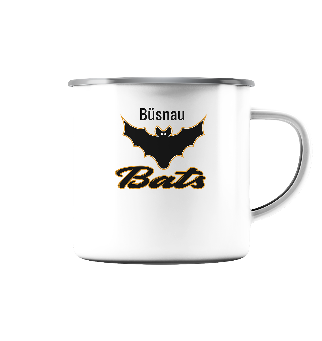 Büsnau Bats - Emaille Tasse (Silber)