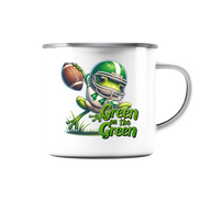 Green Frog - Enamel Mug (Silver)