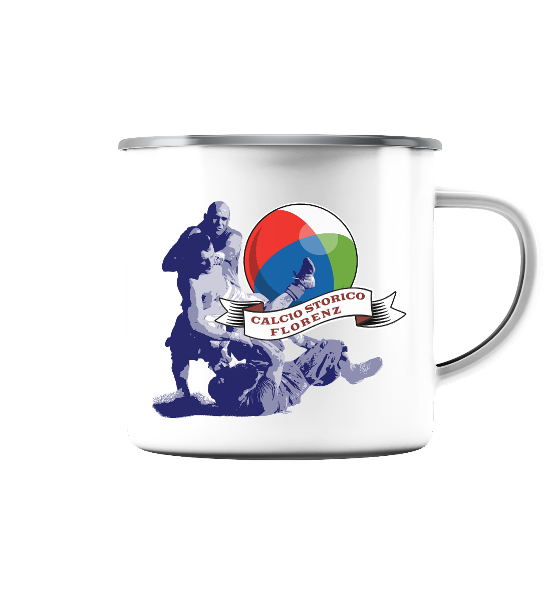 Calcio Storico - Enamel Mug (Silver)