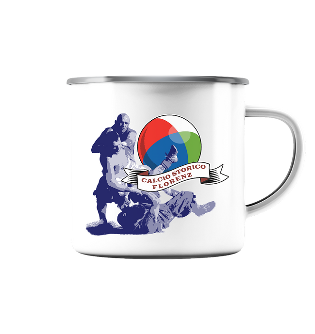 Calcio Storico - Enamel Mug (Silver)