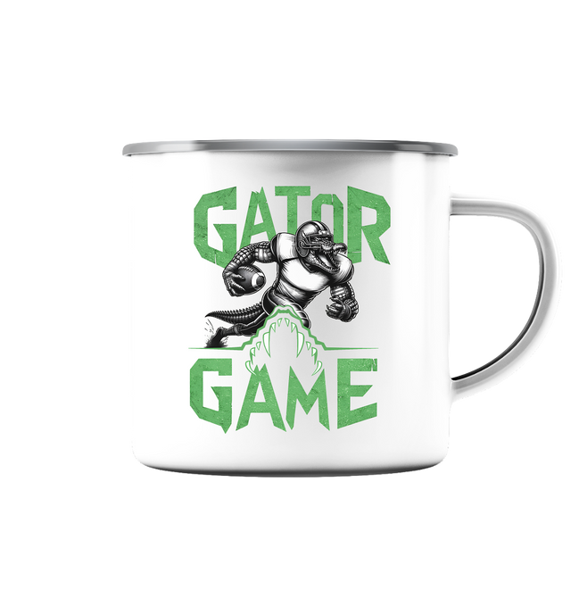 Gator Game - Emaille Tasse (Silber)