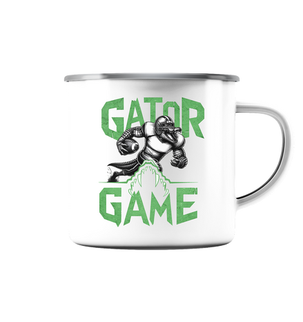 Gator Game - Emaille Tasse (Silber)
