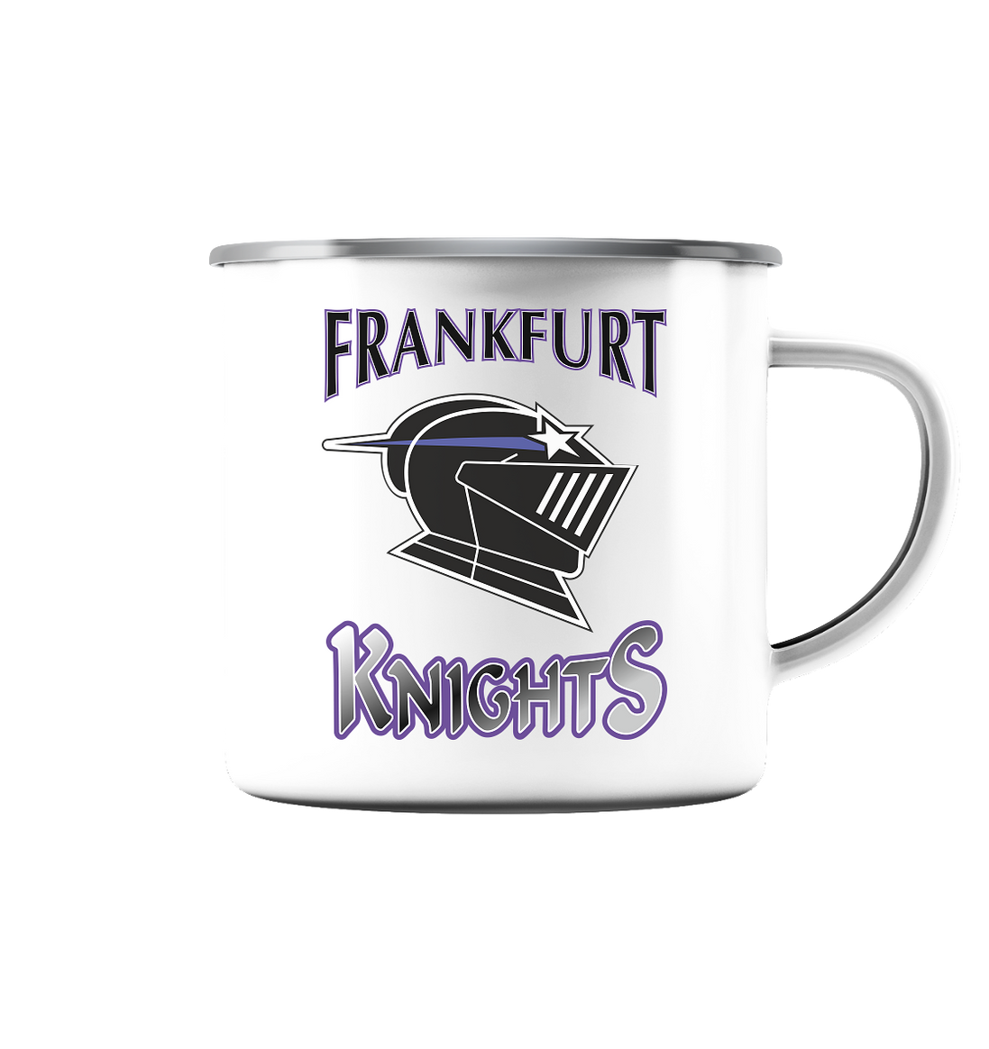 Frankfurt Knights - Emaille Tasse (Silber)