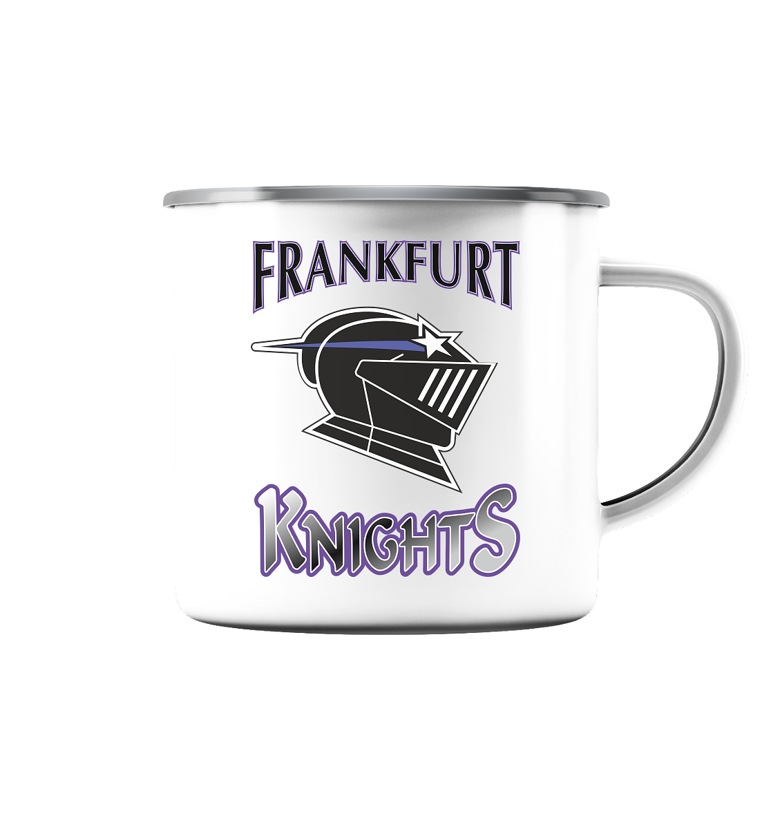 Frankfurt Knights - Emaille Tasse (Silber)