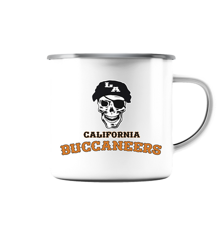 California Buccaneers - Emaille Tasse (Silber)