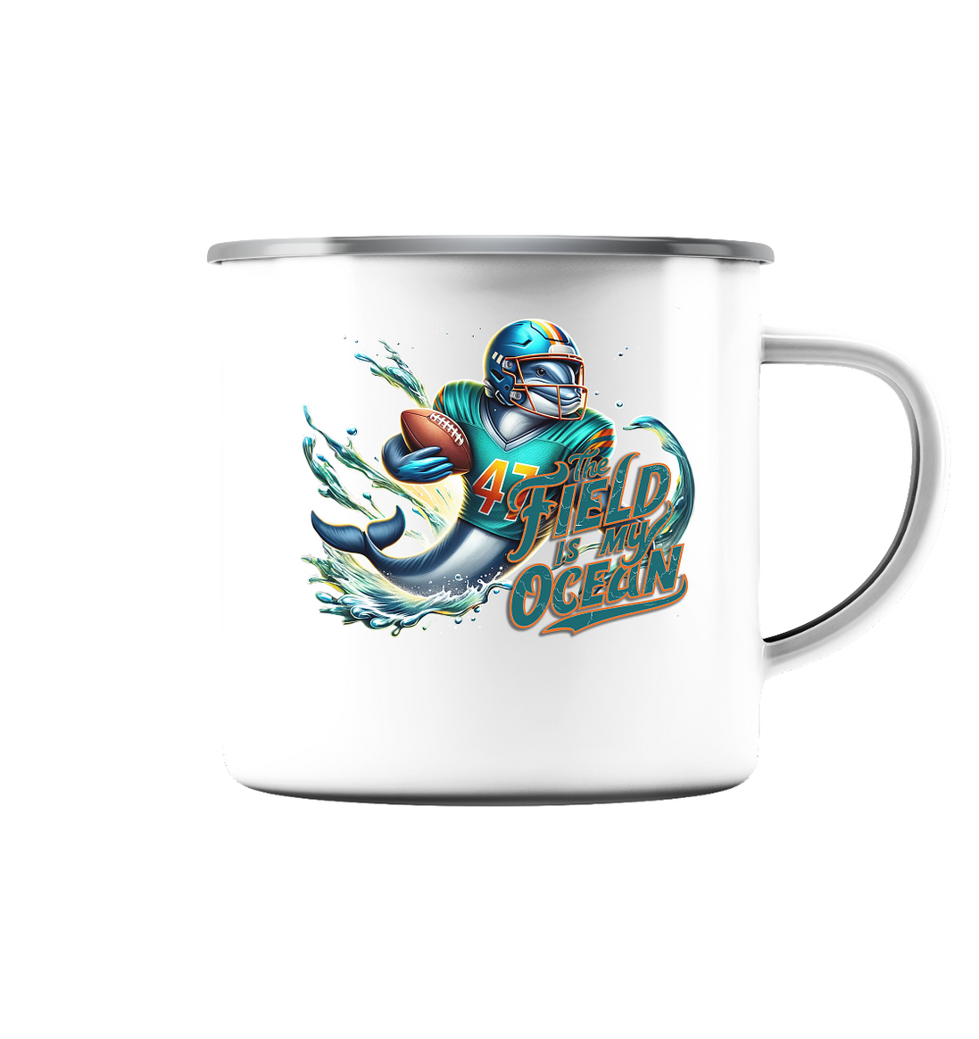 The Field is my Ocean - Enamel Mug (Silver)