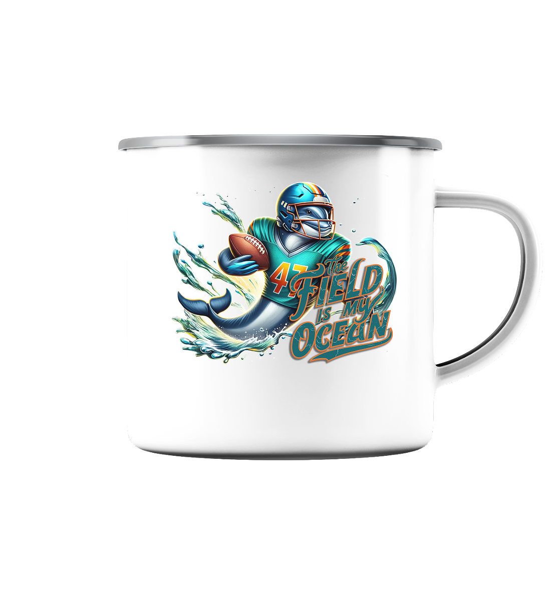 The Field is my Ocean - Enamel Mug (Silver)