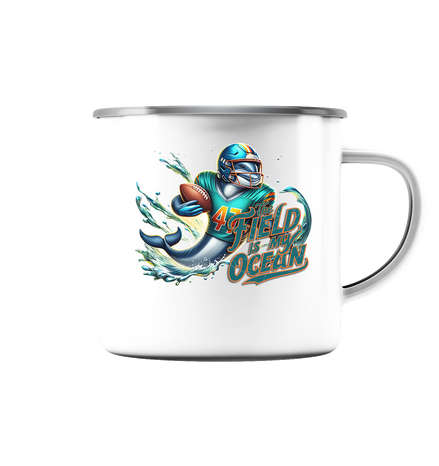 The Field is my Ocean - Enamel Mug (Silver)