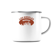 Los Angeles Football Silhouette - Enamel Mug (Silver)