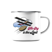 The Sky is the Limit - Emaille Tasse (Silber)
