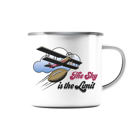 The Sky is the Limit - Emaille Tasse (Silber)