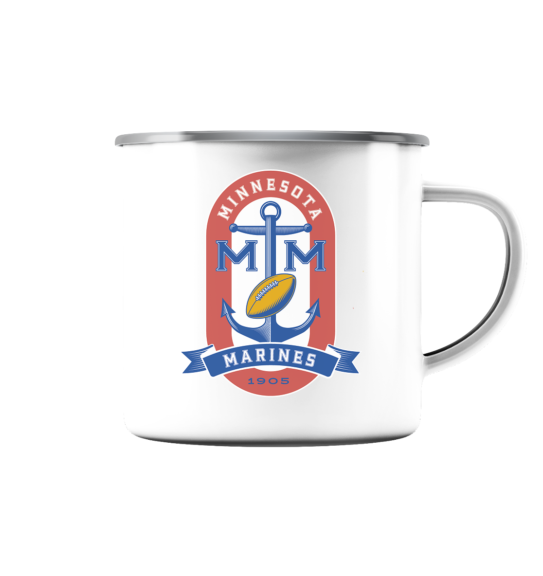 Minnesota Marines - Emaille Tasse (Silber)