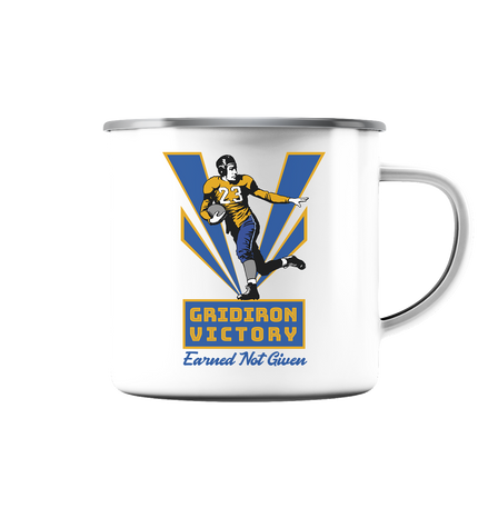 Gridiron Victory - Emaille Tasse (Silber)