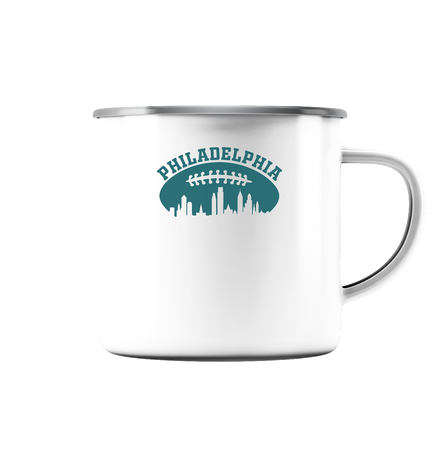 Philadelphia - Emaille Tasse (Silber)