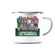 Football is Family - Emaille Tasse (Silber)