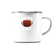 Game Day  - Emaille Tasse (Silber)