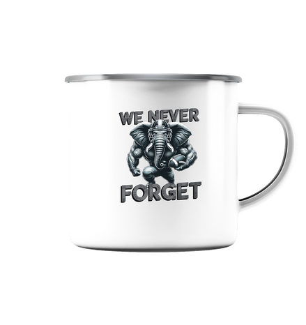 Elephant - Emaille Tasse (Silber)