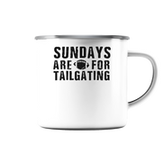 Sundays are for Tailgating  - Emaille Tasse (Silber)