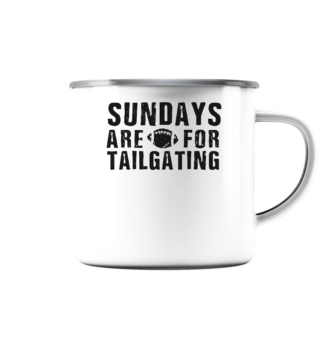 Sundays are for Tailgating  - Emaille Tasse (Silber)