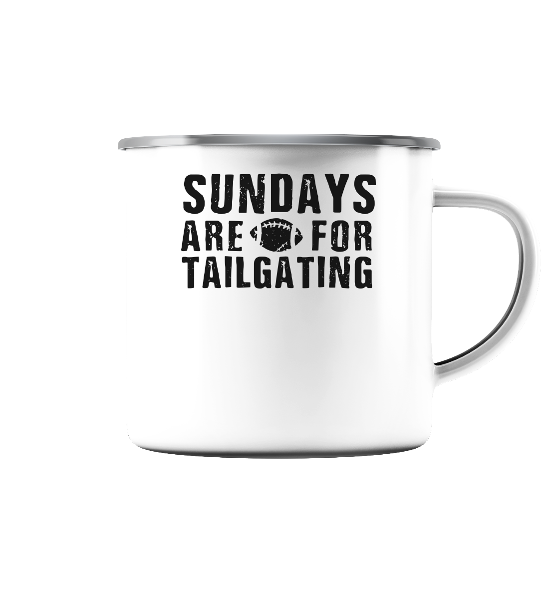Sundays are for Tailgating  - Emaille Tasse (Silber)