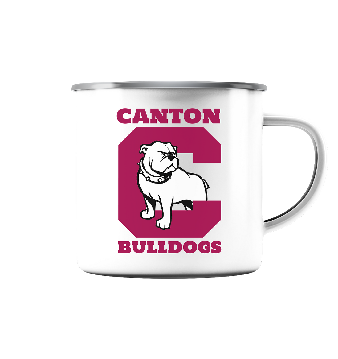 Canton Bulldogs - Enamel Mug (Silver)