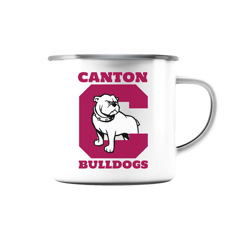 Canton Bulldogs - Emaille Tasse (Silber)