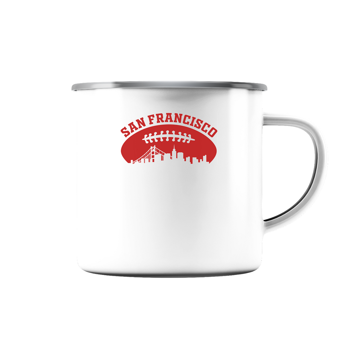 San Francisco - Enamel Mug (Silver)