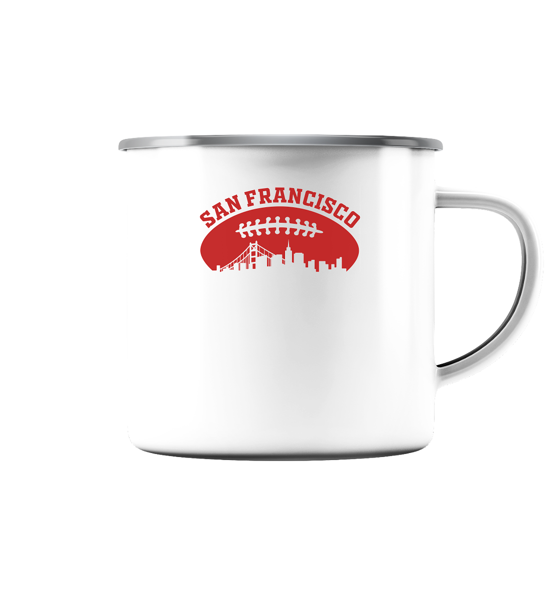 San Francisco - Enamel Mug (Silver)