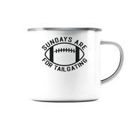 Sundays are for Tailgating  II - Emaille Tasse (Silber)