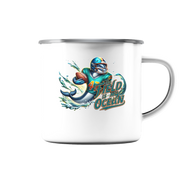 Dolphin - Enamel Mug (Silver)