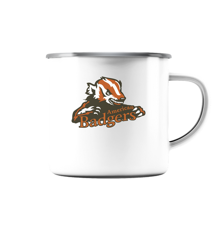 Milwaukee Badgers - Emaille Tasse (Silber)