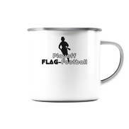 Playoff Flag Football  Women black  - Emaille Tasse (Silber)