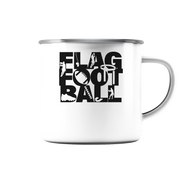 Flag Football - Enamel Mug (Silver)