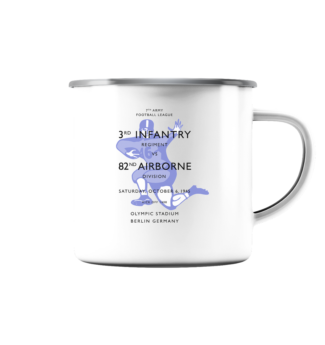 Infantry vs. Airborne 1945 - Enamel Mug (Silver)