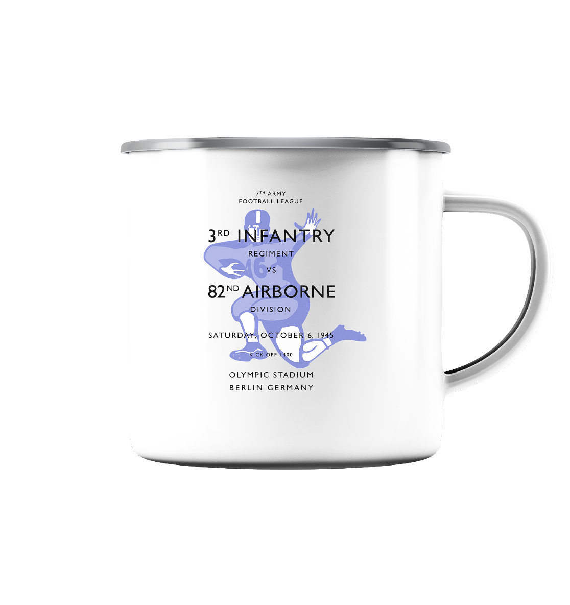 Infantry vs. Airborne 1945 - Enamel Mug (Silver)