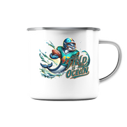The Field is my Ocean - Enamel Mug (Silver)